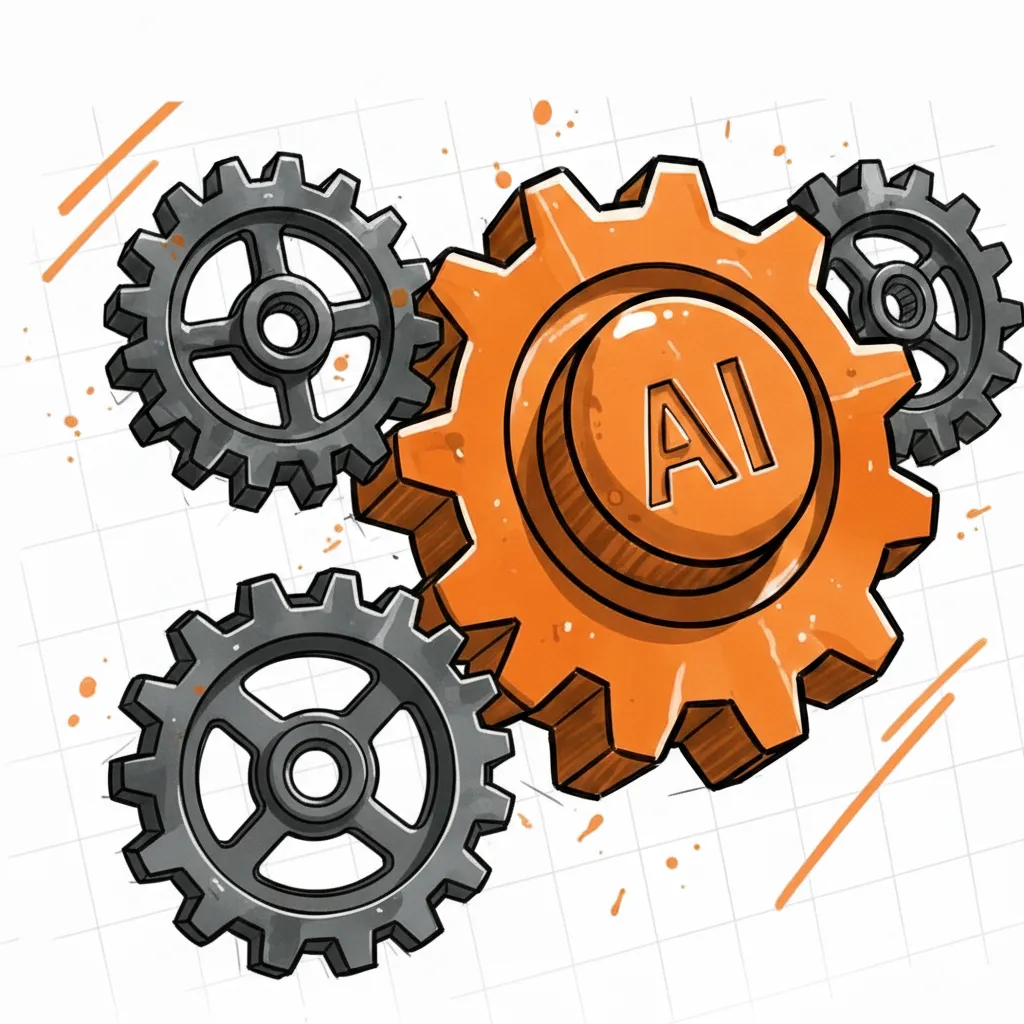 Conceptual sketch of automated gears